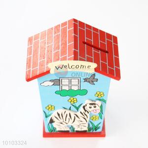 New Arrivals Cartoon Wooden Money Pot Cute Gift for Kids