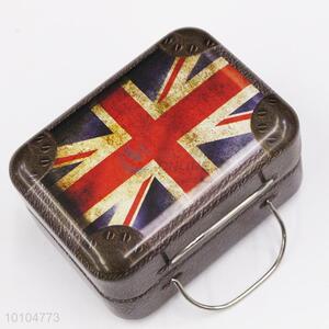 British style food grade tin suitcase with handle