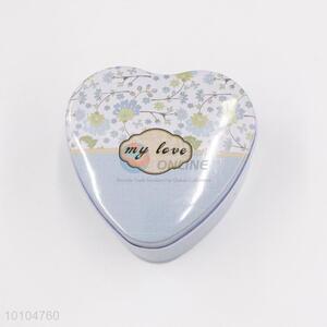Blue heart shaped gift packaging/tin box
