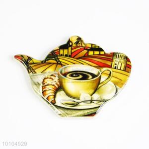 Coffee Teapot Shaped Ceramic Fridge Magnet