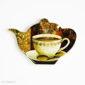 Coffee Teapot Shaped Ceramic Fridge Magnet