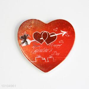 Happy Valentine's Day Heart Shaped Ceramic Fridge Magnet