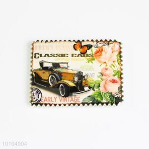 Classic Cars Postage Stamp Shaped Ceramic Fridge Magnet