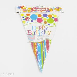 Wholesale triangle flag party decorated colorful paper pennant