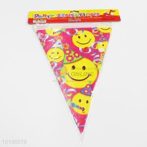Wholesale emoji style paper pennant for party decorated