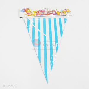 Blue strip triangle banner party decorations paper pennant