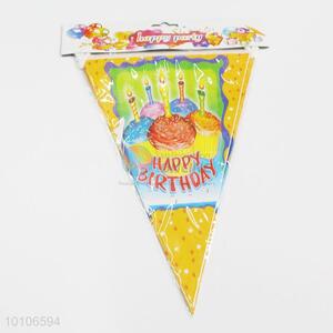 Cute pattern party decorated colorful paper pennant