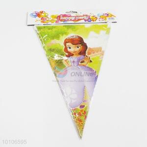 Cartoon pattern printed party decorated paper pennant