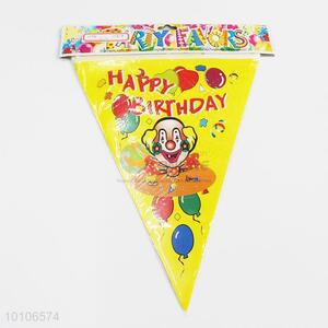 Cartoon pattern paper pennant for party decorated