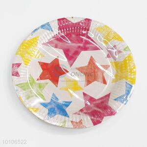Wholesale star printed party disposable paper plate