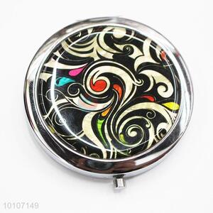Colorful Pattern Round Pocket Cosmetic Mirror