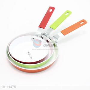 3 Sizes Mini Colorful Flat Ceramic Frying Pan with Handle