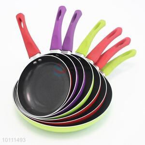 6 Sizes Colorful Non-Stick Ceramic Round Frying Pan with Italian Handle