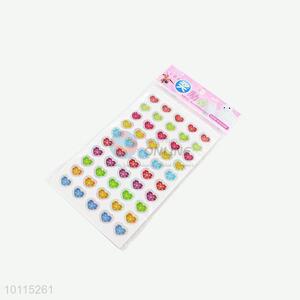 Top sale colorful shiny heart sticker