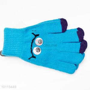 Cute design knitted gloves for lady