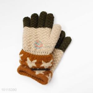 Wholesale purple knitted children gloves