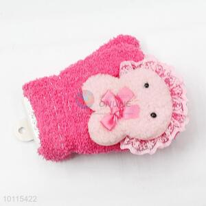 Pink rabbit cheap children custom gloves