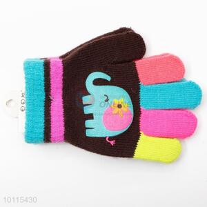 Cute elephant winter children gloves