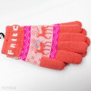 Deer pattern warm gloves