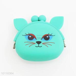 Green Cat Silicone Coin Purse,Coin Holder,Coin Pouch