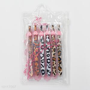 Leopard Print Girls Cosmetic Stainless Steel Eyebrow Tweezers