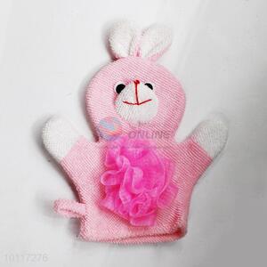 New Arriva Pink Rabbit Design Bath Gloves