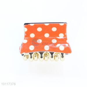 Orange Small Size Dot Pattern Hair Claws Hair Accessory