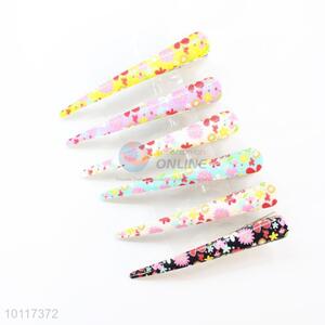 Cute Flower Pattern Acrylic Hairdressing Cutting Salon Styling Tools Hair Clip