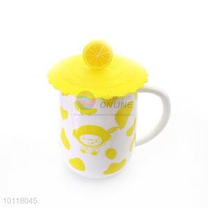 Ceramic Cup Drinking Mug With Fruit Shape Lid