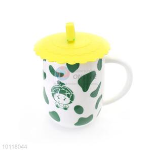 Creative Ceramic Coffee Mug Milk/Tea Cup With Fruit Lid