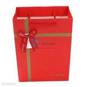 Small/medium/large size wholesale bowkont silk ribbon gift bag/shopping bag