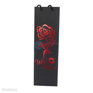 39*12*9 Paper three style wine bag single bottled with printed flower