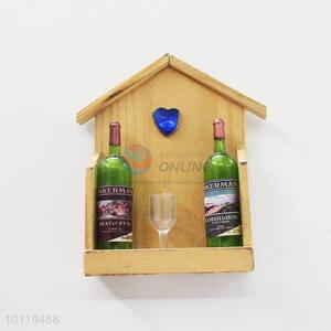 House Shaped Wooden Fridge Magnet/Home Decoration Fridge Magnet Sticker