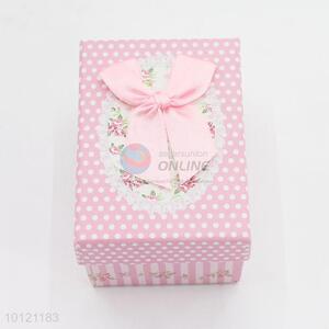 Pretty Cute Rectangle Shaped Gift Box with Bowknot