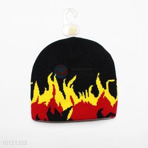 High Quality Fire Pattern Knitted Hat, Beanie Hat