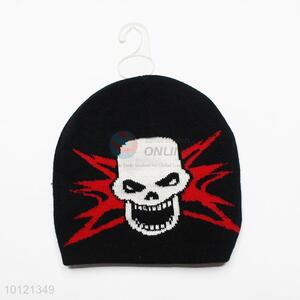 Black Cool Skull Pattern Knitted Beanie Hats/Winter Knitted Hats