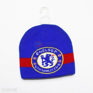 Chelsea Football Pattern Beanie Hats, Knitted Hats