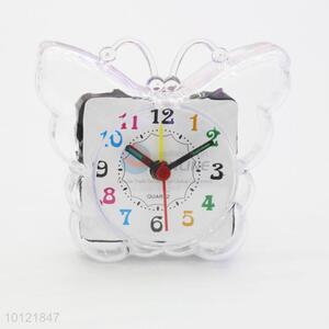 Butterfly Shape Transparent Desktop Colorful Numbers Alarm Clock