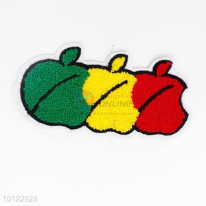 Soft towel embroidered apple patch