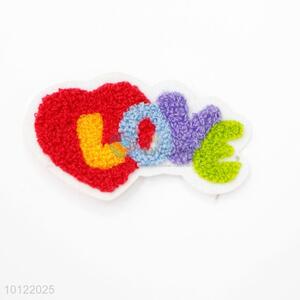 Embroidered love letters heart towel patches for clothing