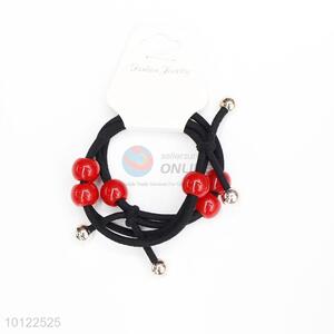 Good quality red pearls hair ring/elastic hair accessory