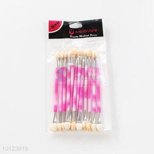 12 pcs Professional Double Ended Pink <em>Makeup</em> Eyeshadow <em>Brushes</em> Tools