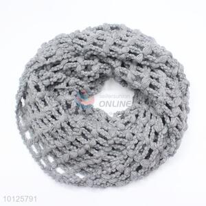 Unique Knitted Grey Color Classic Winter Scarf