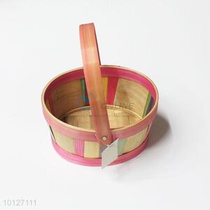 Cheap Bamboo Fruit Bamboo Handle Basket