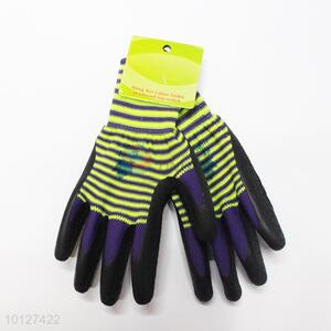 Low price stripe pattern latex industrial working gloves