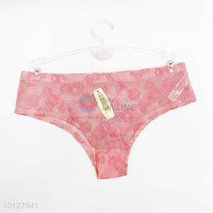 Fashion women sexy lace panties embroidered flower pattern spandex briefs