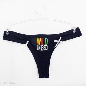 Women comfortable letter pattern briefs thongs women spandex underwear