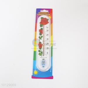 Hot Sale Mercury Thermometer with Flowers Pattern