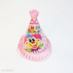 Party Supplies Decoration Pink Clown Birthday Hat