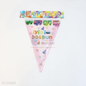 Pink custom party decorative pennant